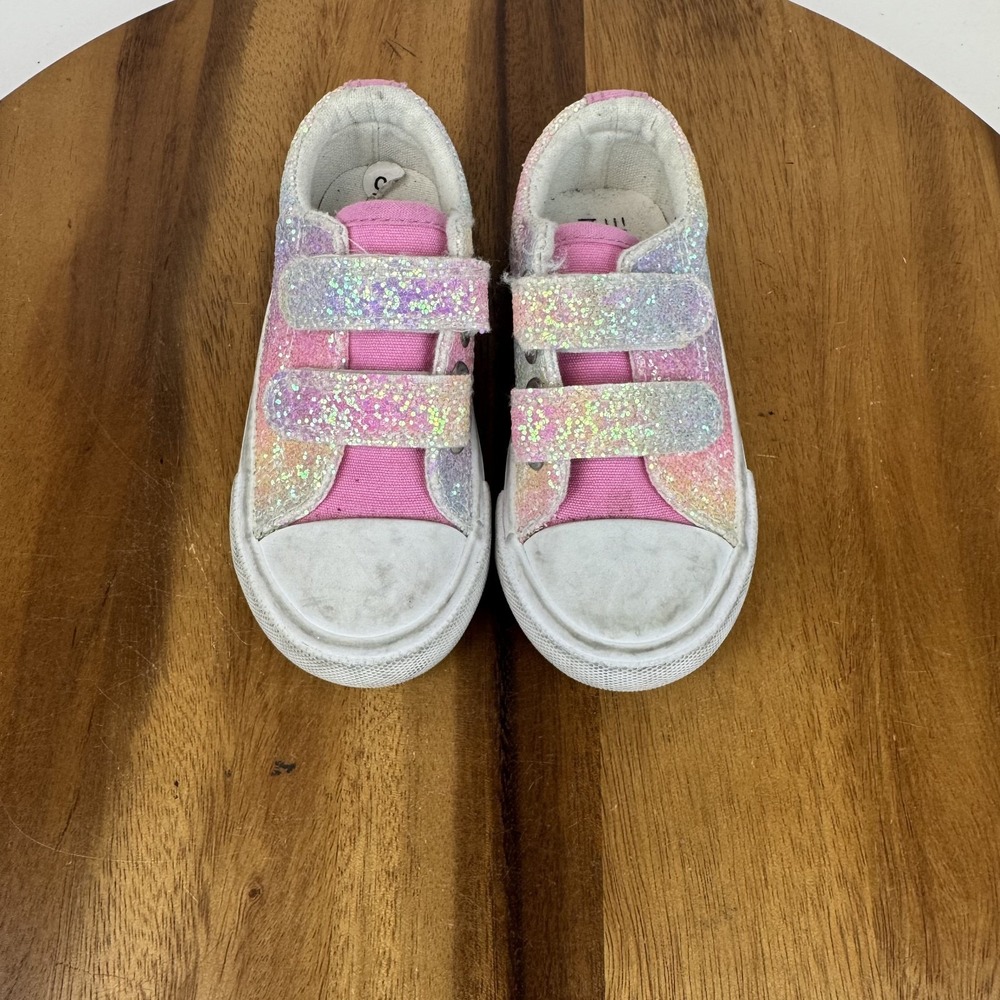 Little Kids Emma New York Rainbow‎ Glitter Comfort Casual Sneakers Size 5 C GUC